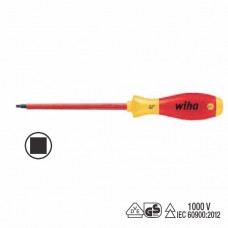 Wiha SoftFinish® Electric Square(Robertson) Screwdriver - Individually Tested Protective Insulation 1,000 V AC, VDE and GS Tested - Robertson 1 - 32396